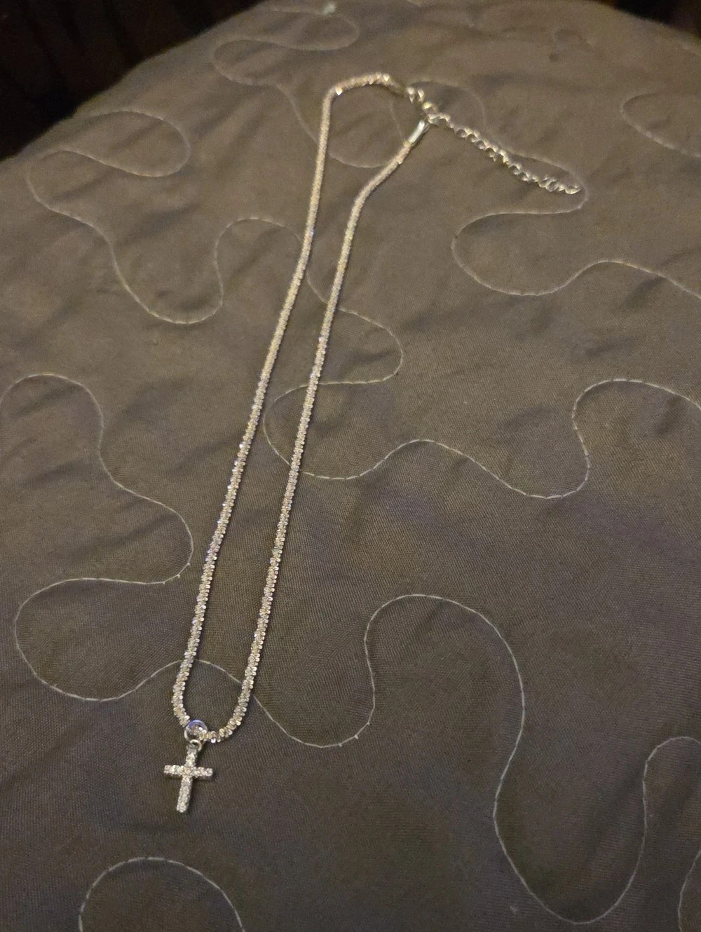 Silver Cross Pendant Necklace